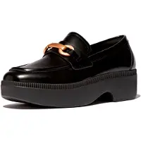 Original Brands F-luma chunky-snaffle box-leather d/wedge loafers