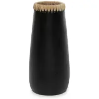 Bazar Bizar Vaas Sneaky | terracotta zwart 14x14x31 cm vazen | NADUVI