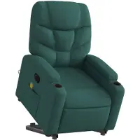 vidaXL Sta-op-massagestoel elektrisch verstelbaar stof donkergroen