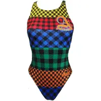 Turbo Tartan College Swimsuit Veelkleurig L Vrouw