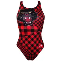 Turbo Red Tiger Swimsuit Rood,Zwart M Vrouw