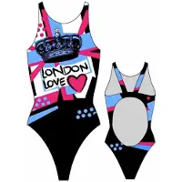Turbo London Love 895571 Swimsuit Zwart 5XL Vrouw