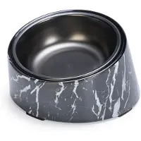 Designed By Lotte Melamine Eetbak Vita - Voerbak kat - Eetbak of Drinkbak - Zwart 160 ml