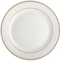 Ambition Aura Gold Serie - Porseleinen Dinerbord - Rond - Wit - 27 cm