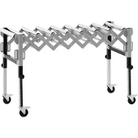 MSW Rollenbaan - 130 kg - 147 cm - 9 rollen - in hoogte verstelbaar - opvouwbaar