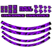 Race Face Wielen Kit Stickers Paars || Maat: Medium