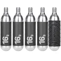 Topeak Pak van 5 16g CO2 patronen + siliconen hoes