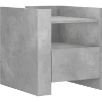 vidaXL Nachtkastje 45x50x50 cm bewerkt hout betongrijs