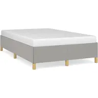 vidaXL Bedframe zonder matras 120x190 cm stof lichtgrijs
