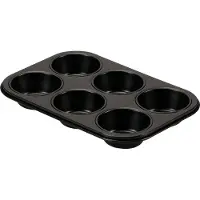 Basic Culinair Muffinvorm 6 Cups – PFAS-vrije Bakvorm – Carbon Staal – Voor Cupcakes en Muffins