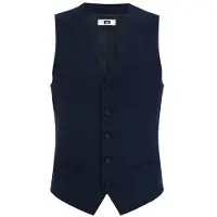 Fundamentals - Heren slim fit gilet - Slim Fit - Donkerblauw - Maat: 56