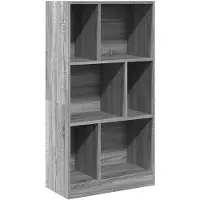 vidaXL Boekenkast 57x28,5x107,5 cm bewerkt hout grijs sonoma eiken