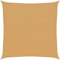 vidaXL Zonnezeil 160 g/m² vierkant 2x2 m HDPE zandkleurig
