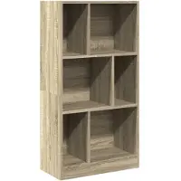 vidaXL Boekenkast 57x28,5x107,5 cm bewerkt hout sonoma eikenkleurig