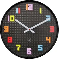 Nextime nXt Game – Wandklok – 35 cm – ABS – Zwart/Multicolor – Stil