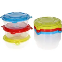 Hega hogar 24x Voorraad/vershoudbakje 0,5 liter transparant plastic/kunststof -