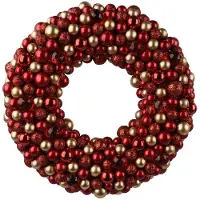 Décoris Krans kunststof d33l6.5 cm rood kerst