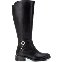 Carmela Dames Leren laarzen 162020 zwart (40), Leer, 3 tot 5 cm, Ritssluiting, Casual 16202001-NEGRO