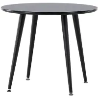 Ebuy24 Plaza eetkamertafel voor kinderen Ø60 cm zwart.