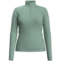 Smartwool Ondershirt Women Classic Thermal Merino Base Layer 1/4 Zip Hoodie Boxed Cascade Green Heather-M