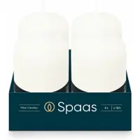 Spaas 12x Cilinderkaars Wit 50/80 mm ± 18 branduren