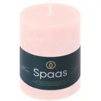 Spaas 8x Rustieke Pillarkaars ± 35 Branduren Lichtroze