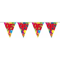 Folat 3x 95 verjaardag slingers 10 meter - Vlaggenlijnen