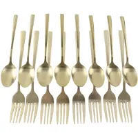 OTIX Gebaksvorkjes - Theelepels - Taartvorkjes - Set van 16 - Kleine - Lepels - Vorken - Bestekset