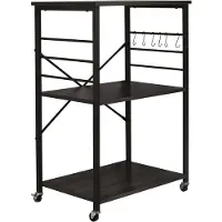 Erro Keukentrolley - Serveerwagen - 3 planken - 60x40x89 cm - zwart