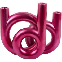 Present Time kandelaar rings medium metallic dark pink