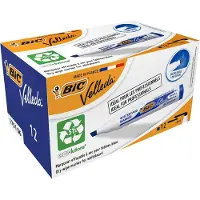 BIC Pack 12 Velleda Pizarra Eco Point Beleel Blauw Kinderen