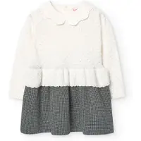 Boboli Knitwear Combined Lang Mouw Jurk
