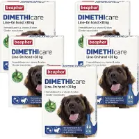 Beaphar Dimethicare Line-On Hond - Anti vlooien en tekenmiddel - 5 x 6x4.5 ml Van 30kg