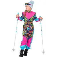 Coppens Retro skipak 80's print - 100 pct polyester - Sport kleding | Maat 140