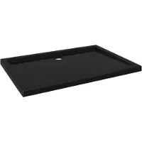 vidaXL Douchebak rechthoekig 80x110 cm ABS zwart