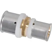 Kirchhoff Messing verloopstuk, blank, 26 mm x 20 mm, persfitting voor meerlagenbuis - 988711355