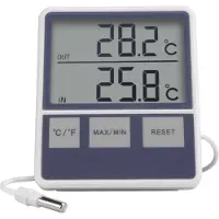 Conrad Kabelgebonden thermometer Wit