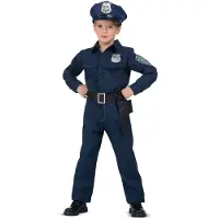 MOM Police Junior Costume Blauw 10-12 Years Kinderen