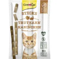 GimCat Sticks - Kattensnack - Kalkoen Konijn 20 g 4 stuks