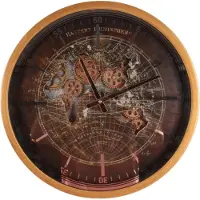 Dutch Style Wandklok Yankee, 46 cm - Goud - Rond - Met wijzerplaat