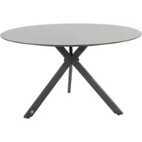4SO Locarno Tafelframe Antracite Met Locarno HPL Slate Tafelblad diameter 130 cm