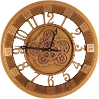 Dutch Style - Klok - Wandklok Marble Hill 46 cm - Goud - Rond - Metaal - 46x46x7 - Iron+glass