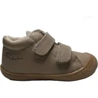 Naturino - Cocoon- Mt 19 - velcro's bumper warme effen lederen sneakers - taupe