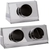 Osculati RVS Doradebox / Ventilatie Opvangbak 2 x Ø 75mm | 53.402.02