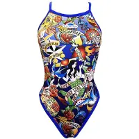 Turbo Sirenas Map Swimsuit Blauw S Vrouw