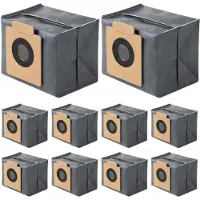 Sans marque Eufy Premium 10 stuks stofzuigerzakken voor Eufy Clean X8 Pro/X10 Pro Omni robotstofzuiger, stofzak, accessoireset, reserveonderdelen, grote capaciteit