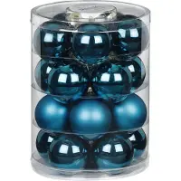 Inge-glas Inge Christmas Goods Kerstballen - 20x st - diep blauw - D6 cm - glas - mat/glans - kerstversiering