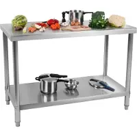 Royal Catering RVS werktafel - ECO - 120 x 70 cm - 400 kg -