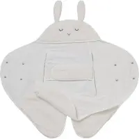 Vertbaudet Plaid trappelzak baby in peluche, jersey-voering ivoor