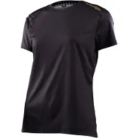 Troy Lee Designs Lilium Solid Black Ladies Fietsshirt met korte mouwen